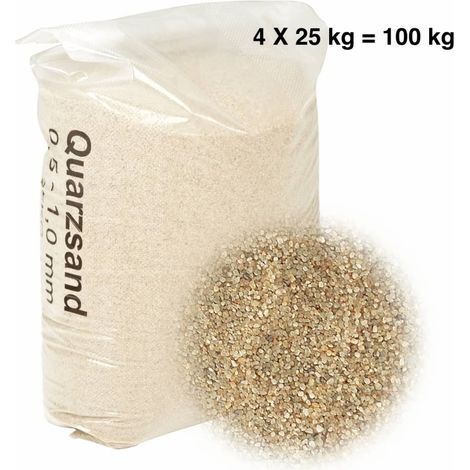Sable Quartz Filtre Piscine 100 kg. LIVRAISON GRATUITE. Granuilométrie 0,5- 1mm