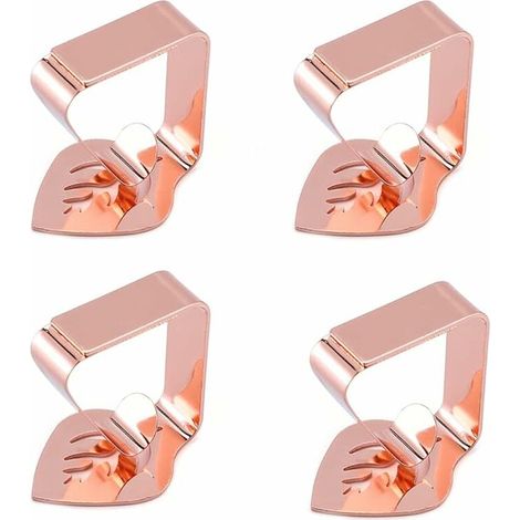 Pinces Nappe en Acier Inoxydable,4 Pinces Clip Nappe Table Réglable Pince de Nappe Plein Air, (1/5)