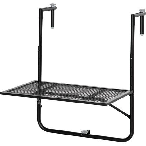 Table de balcon suspendue pliable IGOR noire (1/5)
