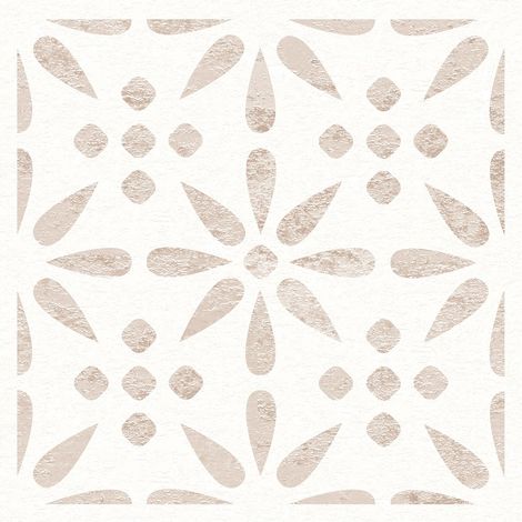 Vintage Flowers Floor Tiles Self Adhesive Vinyl Flooring Kitchen Bathroom 1m² (1/4)