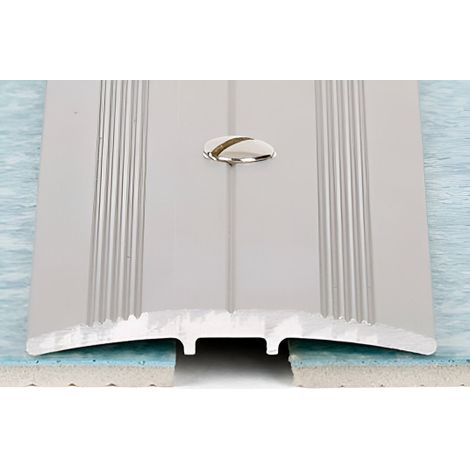 Décoweb – Barre de seuil en aluminium incolore 93 cm – Profilé demi-bombé – Installation facile avec vis et chevilles – Pour jonction de revêtements (1/2)
