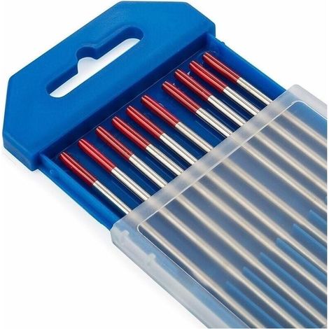 GDHZS-Soudage TIG Electrodes de Tungstène avec 2% de Thorium WT20 (Rouge) 1,6mm 150mm 10 pièces par Paquet (1/3)