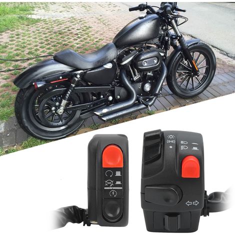 2 Stück Motorrad-Lenkerschalter mit 5 Funktionen, links/rechts, 22 mm (0,9 Zoll), passend für Honda (1/5)