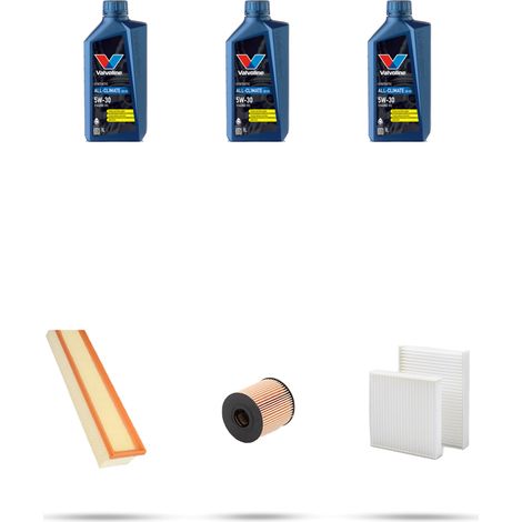 Kit tagliando 3 FILTRI e 3L OLIO compatibile con Peugeot 207 1.4 16v 65kw dal 2006 (1/5)