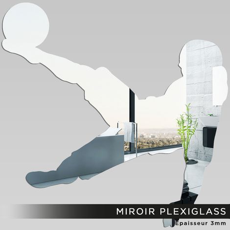 Miroir Plexiglass - Joueur de foot - 40x40 cm (1/2)