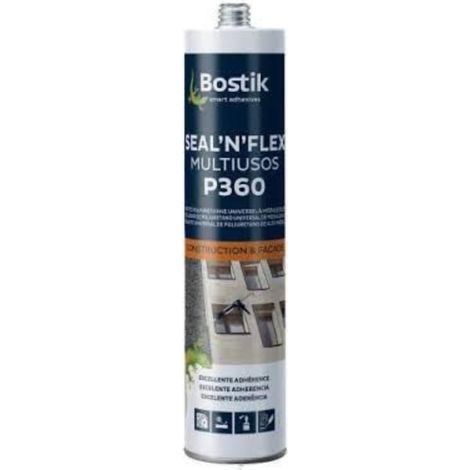 FPLUS masilla poliuretano bostik 300ml blanca , Seal ‘N' Flex P360 Multiusos es un adhesivo y sellador elástico, monocomponente a base de poliuretano Indicado para juntas con movim