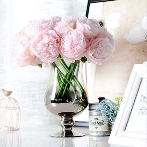 Bardusch - Pivoine Artificielle - Soie - Rose Clair