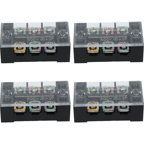 4 Pièces Bornier TB Fixe Gros Courant Cuivre Contacteur Circuit 600V 35A 3 Positions (1/5)