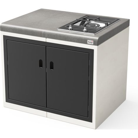 TUOZI - Módulo de soporte para encimeras KITAWAY GAS para Barbacoa de Obra Prefabricada (Blanco, Gris - 84 x 63 x 63 cm) - Uso en Exteriores (1/2)