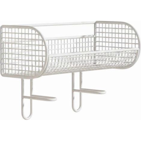 Étagère à poser au-dessus des toilettes, gain de place, grande capacité, blanche à un seul niveau. (1/5)