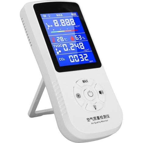 Moniteur de qualité de l'air haute précision, écran couleur, détecteur d'alarme HCHO CO2 (1/5)