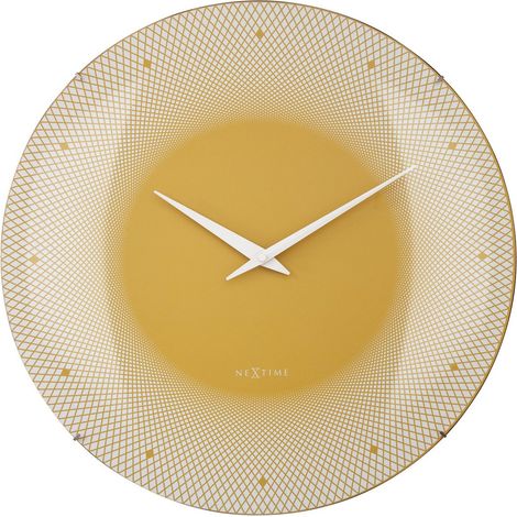 Grande Horloge Murale Silencieuse 50 cm en Verre Bombé et Plastique Design Deep 50 - PANGIVO
