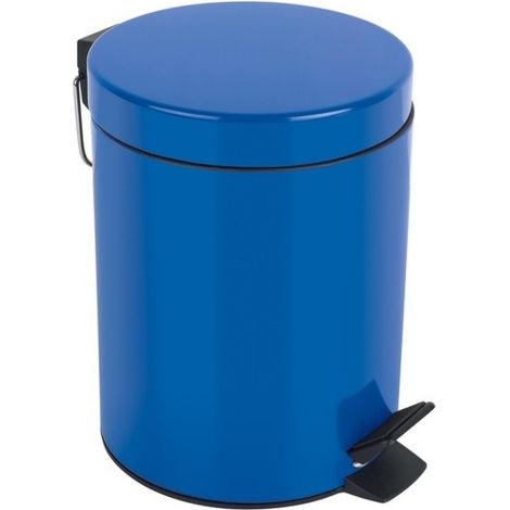 Poubelle à  pédale Acier SYDNEY 3L Bleu Spirella