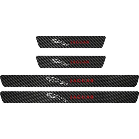 (4 autocollants de porte) Pour Jaguar XF XE XFL XEL XJL XJ F-PACE : film protecteur pour poignées de porte,seuils de porte et poignées de porte en fibre de carbone,anti-rayures (1/3)