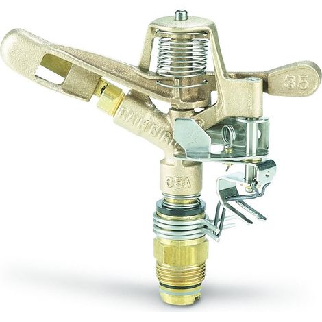 1 Arroseur à impact, réglable 0° à 360°, laiton et bronze, distance 7,9 m à 15,2 m, pour jardin (1/4)