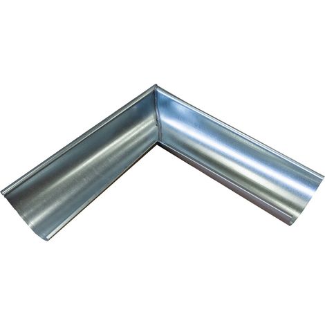 Angle intérieur gouttière demi-rond Acier Galvanisé – Gris - LPP 25cm