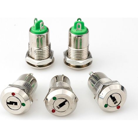 Serrure électronique à clé rotative de 12 mm, bouton de verrouillage téléphonique, double molette à 2 positions, bouton métallique, cadenas pour jouet (1/4)
