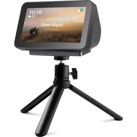Soporte para altavoz inteligente Echo Show 5 con pantalla de repuesto, trípode flexible y ajustable: soporte de repuesto para Echo Show 5 con trípode de bola magnética giratoria de 360°. (1/5)
