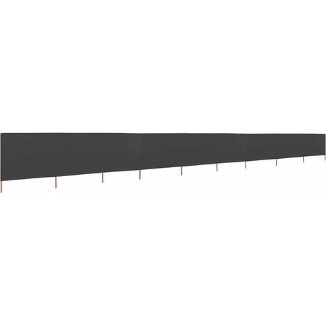 vidaXL Paravento a 9 Pannelli in Tessuto 1200x120 cm Antracite