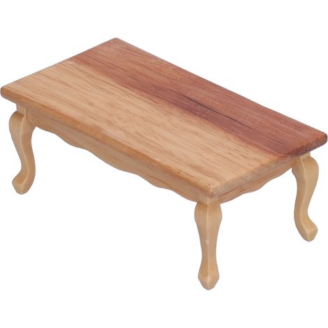 Table basse de salon pour maison de poupée miniature en bois à l'échelle 1/12, accessoire de modèle réduit. (1/5)