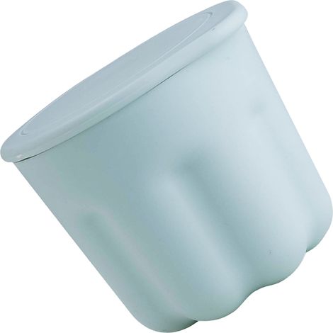 Gobelet de nettoyage pour pinceaux de maquillage multifonctionnel et sûr en PP/TPR avec égouttoir, bleu (1/5)