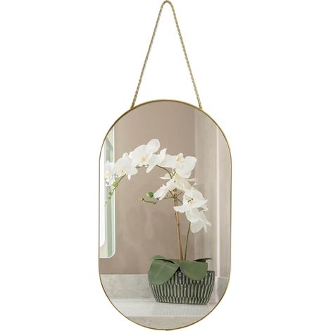 Oval Gold Oval Wall Mirror (16x23.3cm) (1/4)