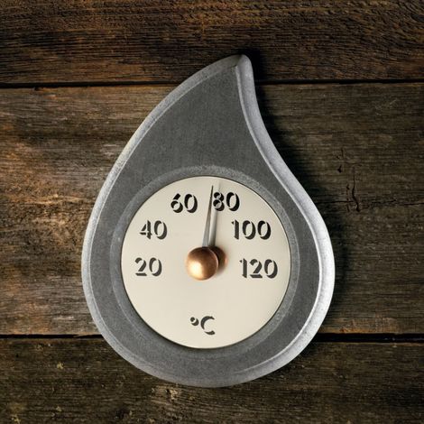 Hukka Design Pisarainen Thermometer aus Speckstein Saunathermometer Saunamessgerät (1/2)