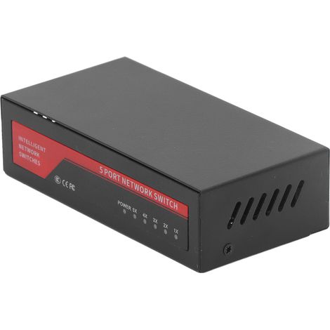 Commutateur réseau Ethernet Gigabit 5 ports 10/100/1000 Mbps, hub/shunt pour bureau, dortoir, domicile, prise UE 110 V à 220 V (1/5)