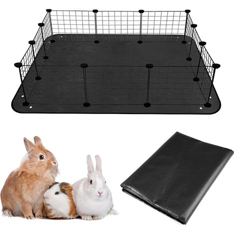 Tapis de Parc Imperméable pour Animal Domestique 150x100cm Tapis Imperméable pour Enclos, Base Réutilisable pour Lapins, Cochons d'Inde Hamsters et Autres Petits Animaux, Tapis de Cage (1/5)