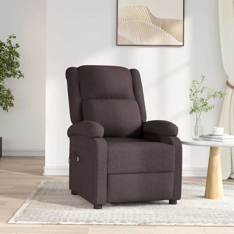 Fauteuil inclinable électrique-Chaise de relaxation-Fauteuil Relax Marron foncé Tissu 142616 (1/5)