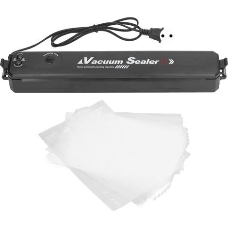UlisemMachine Sous Vide Alimentaire Noir – Appareil Multifonctionnel Avec Aspiration Rapide, Longueur De Scellage De 30 Cm, 10 Sacs Sous Vide Inclus, Idéal Pour La Cuisine Et Le Camping (1/4)