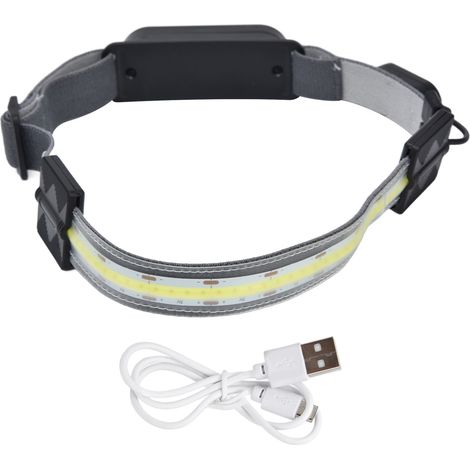 Lampe frontale rechargeable mini détection automatique pour pêche et aventure extérieure, lumière puissante COB. (1/5)