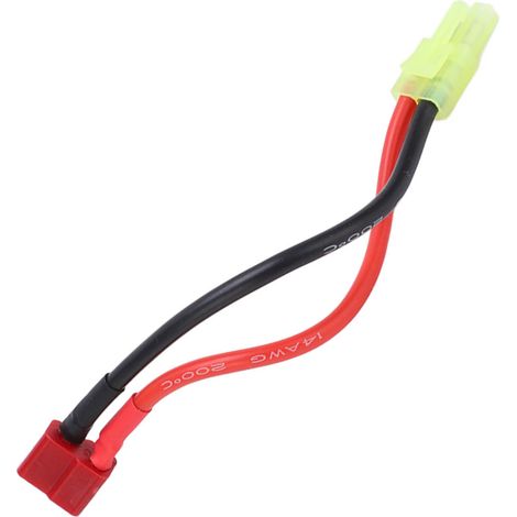 Adaptateur de prise femelle en T vers connecteur mâle Tamiya, câble 14AWG pour chargeur de batterie LiPo RC (1/5)