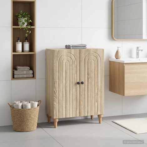 vidaXL Bathroom Storage Cainet ALKMAAR Sonoma Oak 59.5 x 31 x 80 cm (1/5)