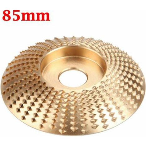 Disco para tallar madera, disco de lijado y modelado para amoladoras angulares, 8,4 cm de diámetro, carburo de tungsteno, oro