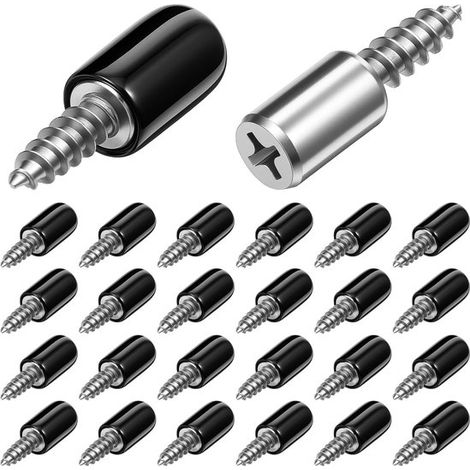 Supports d'Étagères pour Meubles Lot de 24 en Métal avec Clous de Fixation - Taquets Étagère Solides et Durables pour Bibliothèque et Dressing (1/5)