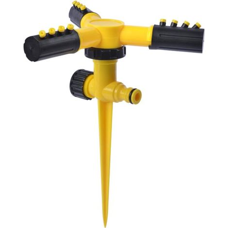 Aspersor de jardín con base, amarillo (1/5)