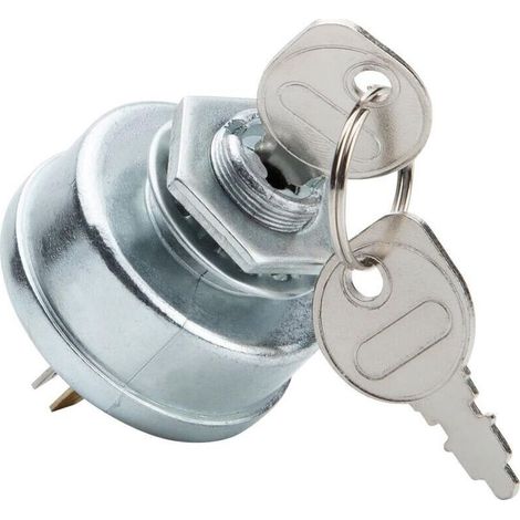 Interrupteur d’allumage avec 2 clés pour tondeuse MTD/Husqvarna – Référence 725-0267A et 925-0267 – Compatible tracteur (1/4)