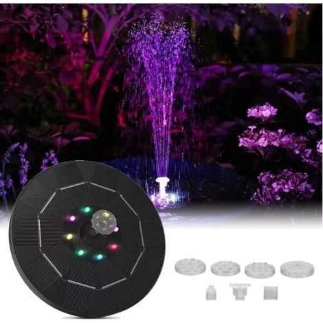 Grande fontaine solaire avec batterie et éclairage 16cmqq-FF- (1/5)