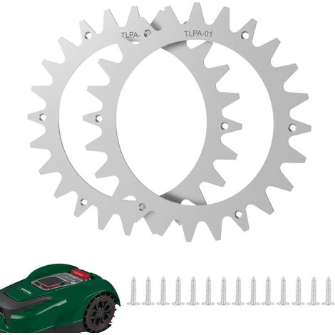 Pointes pour tondeuse à gazon, amélioration de la traction, compatible avec les robots tondeuses Parkside, taille des roues : 212 mm. (1/5)