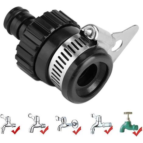 Universeller Wasserhahnanschluss – Schnelladapter für Gartenschlauch und Autowaschanlage – Maximaler Durchmesser 16 mm (1/5)