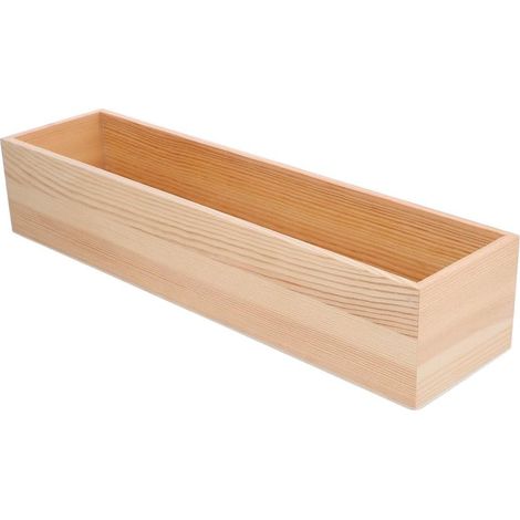 Boîte De Rangement En Bois Sans Couvercle Boite De Rangement Bois Sans Couvercle 15.75 X 3.94 X 3.07 in Organisateur D’Artisanat Pour Bureau Et Maison Boîte De Présentation En 1 Pièce (1/5)