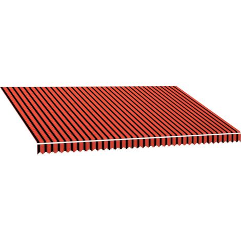 Awning Top Sunshade Canvas Orange and Brown 5x3 m vidaXL