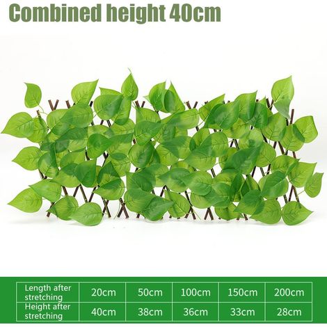 Treillis extensible - Feuille artificielle - Fleur - Jardin - Mur - Clôture télescopique (1/5)