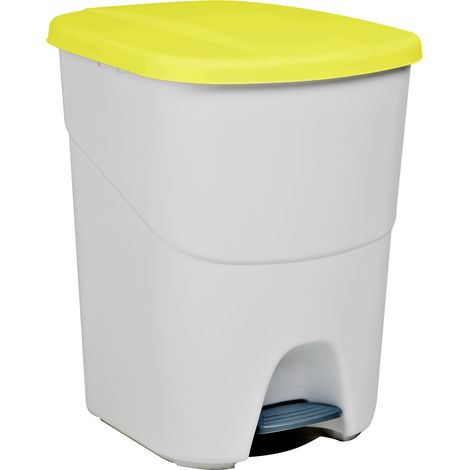 Cubo de basura con pedal ecológico de 40 litros DENOX- FAMESA Amarillo (1/7)