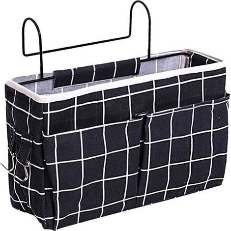 pair Organisateur de Chevet étanche Sac de Rangement Suspendu Pratique avec 3 Poches Organisateur de Lit Large Poche de Rangement pour Lit Poche pour Lit Superposé Chevet Suspendu Panier de Rangement- (1/5)