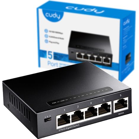 Cudy GS105 commutateur réseau Gigabit Ethernet (10/100/1000) Noir (1/5)