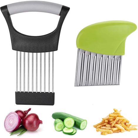 Coupe Oignon Coupe Frite, Coupe Pomme Livré avec Housse de Protection, Coupe Pomme de Terre Aide de Cuisine, pour Oignons, Pommes Poires Concombres (1/5)