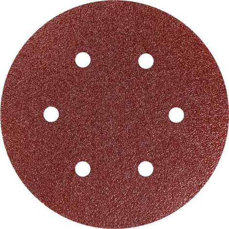 Disque a Poncer Abrasif Auto adhésif Papier Abrasifs Grain 180 25 Pièces 6 Trous 150mm (1/5)