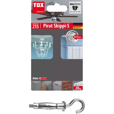 Blister à 2 Stück ACROBAT Metall-Hohlraumdübel M5x52 S mm mit MHD-HR-Haken TOX 035701521